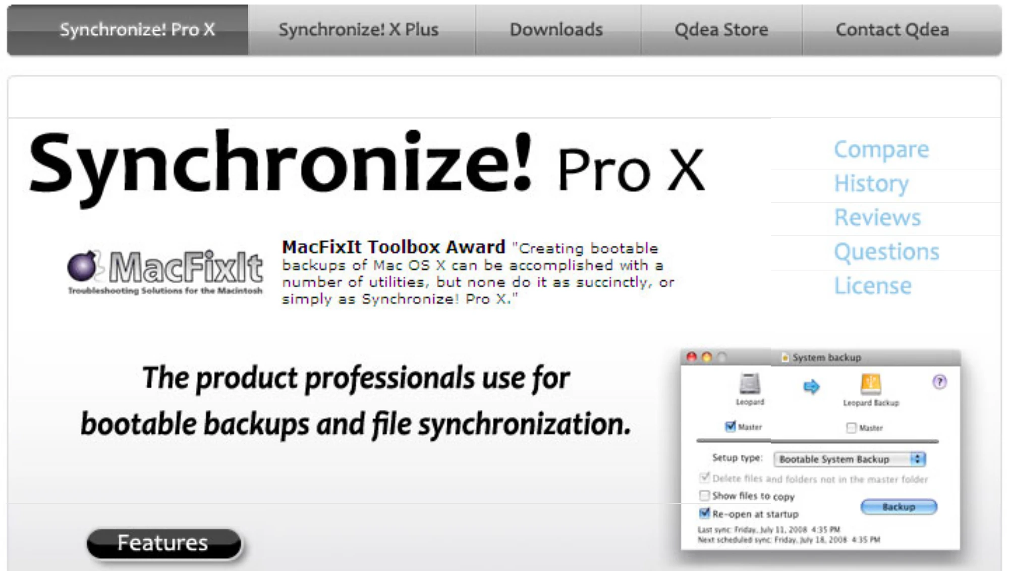Image from Synchronize! Pro X